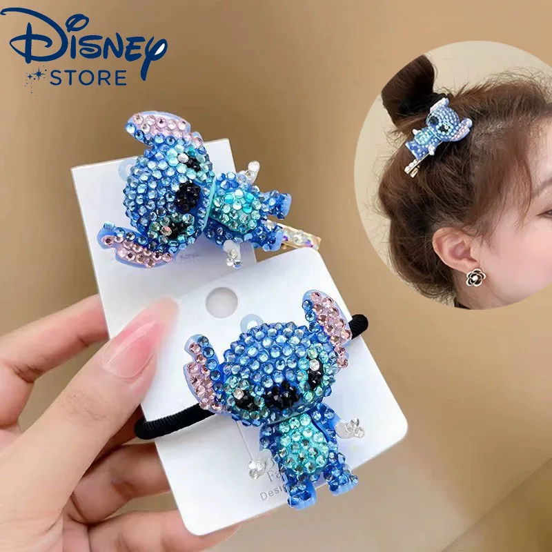 

Заколка для волос Disney со стразами, детские ленты со стразами, милая мультяшная эластичная кобура для волос, заколка для волос для девочек, декоративные подарки