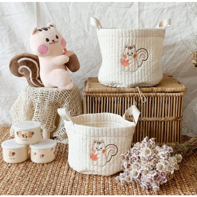 

Toy Storage Bag New Diaper Bag Nappy Caddy Baby Items for Newborn Crib Organizer Bedding Cotton Embroidery Mommy Bag Bebe