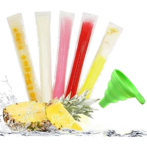 Túi dùng một lần cho nhạc popsicles băng, túi tự làm Ice Lolly, BPA miễn phí, ống Ziport Zipper, Party Favors, 100pcs 7 Túi băng bán hàng chính - №8