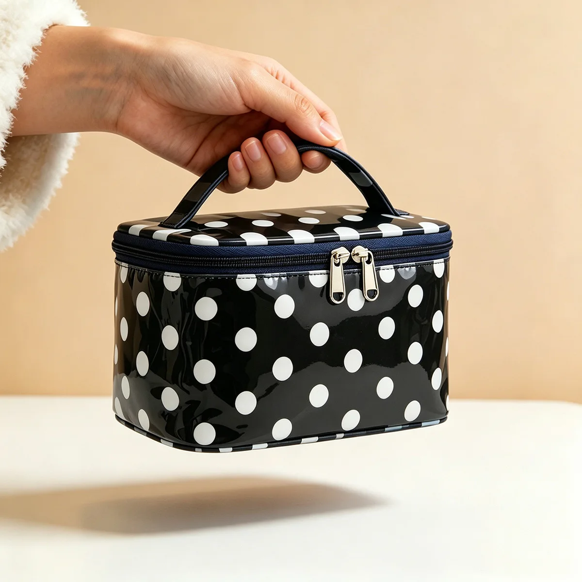 Storage Pouch Striped Waterproof Makeup Bag Makeup Bag Fresh And Sweet Handheld Cosmetic Bag For Toiletry Storage Women Travel