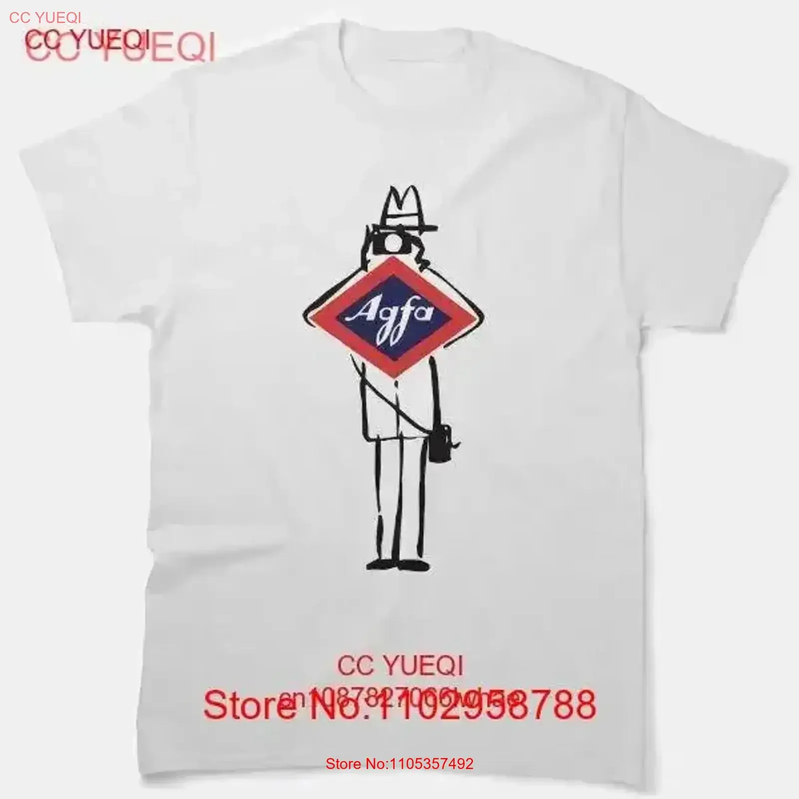 Camiseta Agfa Vintage Film, Ropa de Diseñador Clásica Vintage Lavada, Ropa Casual Suave, Streetwear Elegante para Hombre, Top para Uso Diario