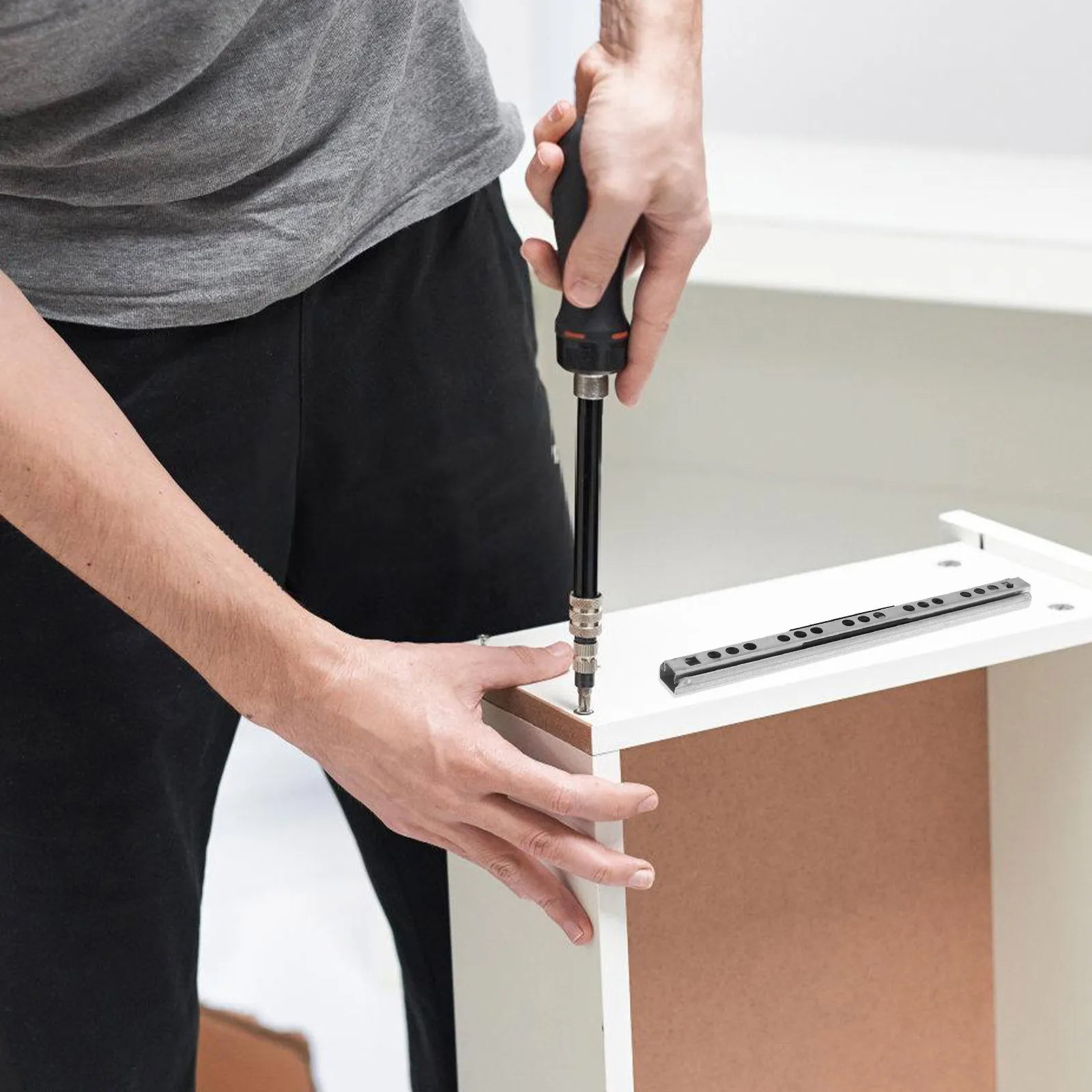 2Pcs Full Extension Ball Bearing Drawer Slides Steel Cabinet Glides Quiet Operation Compact Spaces Dual Direction