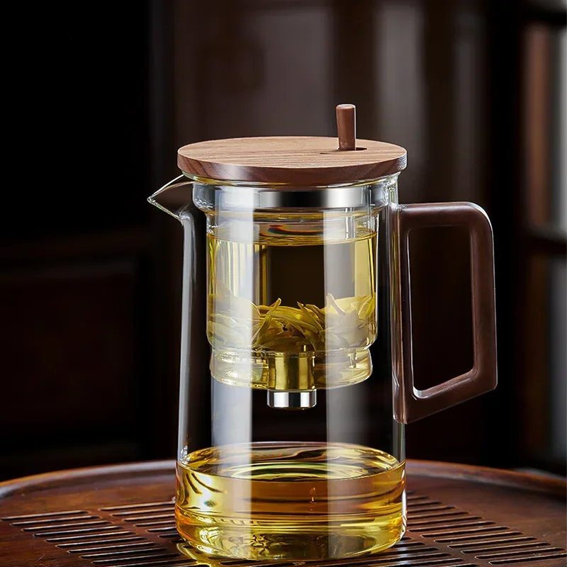 

Heat Resistant Glass Teapot One-button Filtering Kettle Chinese Heatable Filter Kung Fu Tea Puer Tea Tea Set