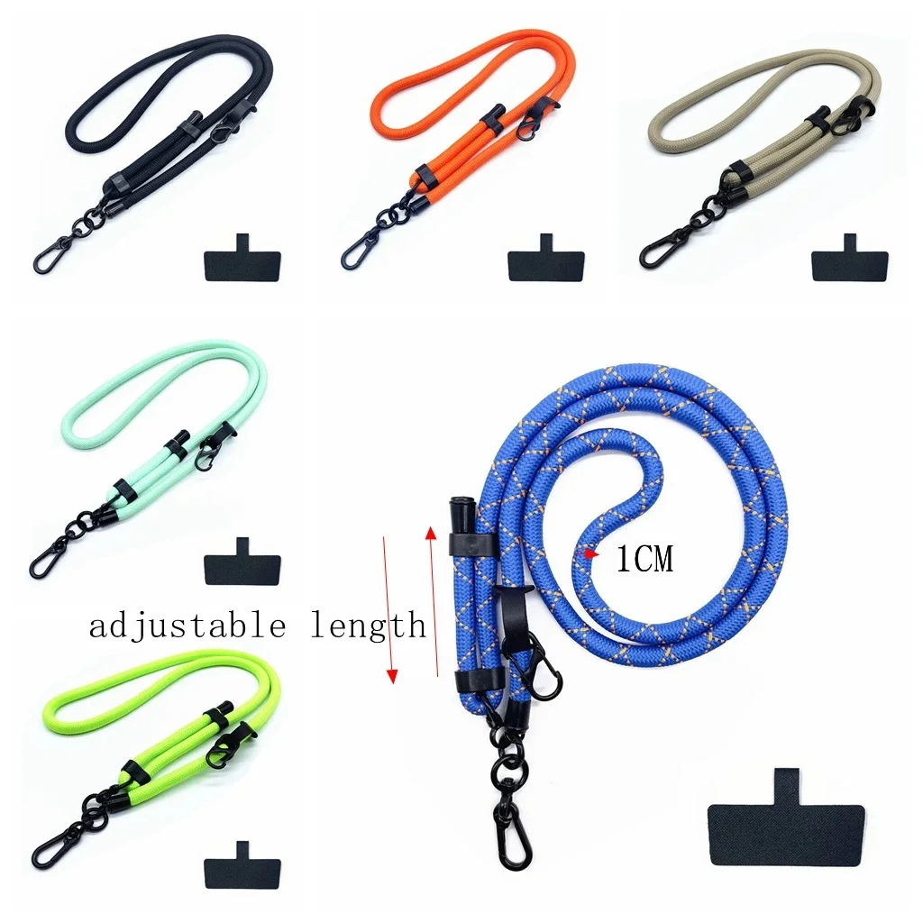 for Mobile Phone Case Lanyards Thickness 8mm Adjustable Phone Lanyard Detachable Neck Cord Universal Crossbody Strap Useful