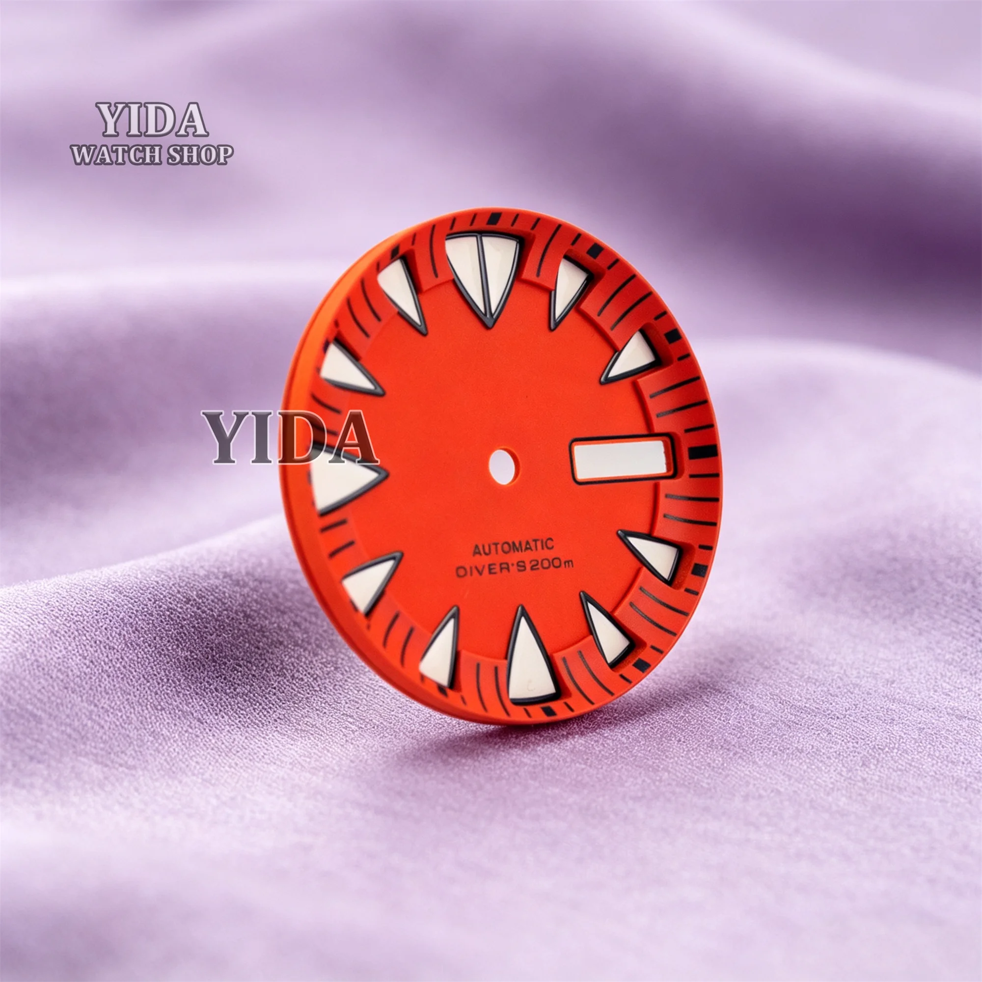 NH36 Watch Dial 28.5mm Luminous Dial Monster Tooth Style Design Suitable for NH36A/4R Movement Watch Modification Repair Tools