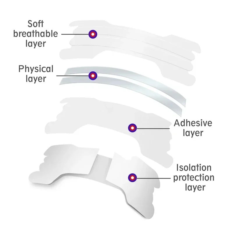 10/30/60/100 قطعة رقعة أنف التنفس قوة إضافية 2 PE تدعم شرائط الأنف لنوم أفضل بقع شفافة مضادة للشخير #3