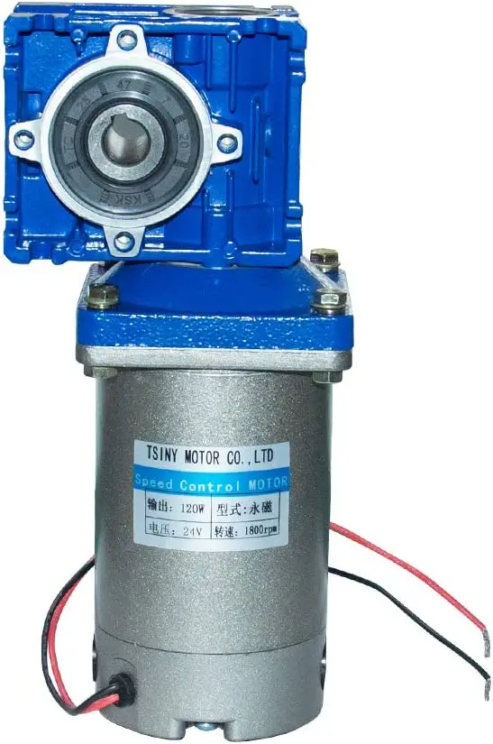 

Bemonoc Small Electric 90VDC Turbine Worm Geared Reducer 60RPM Larger Power 120 Watts with Gearbox Speed Reducer Ratio 30/1