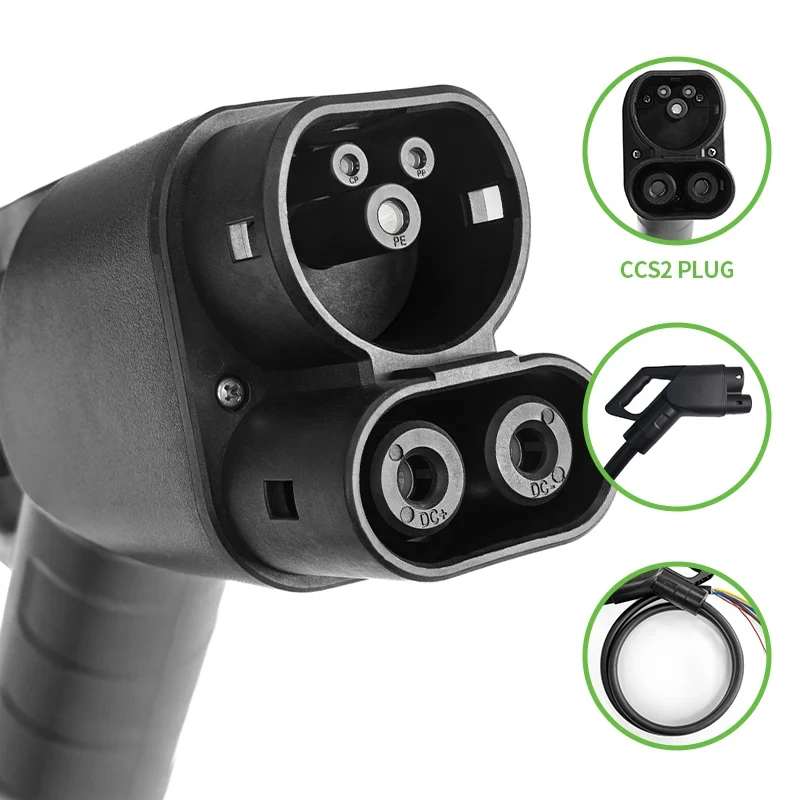 CCS2 DC EV Fast Charging Gun 125A 1000V with 5M Cable TUV CE Certified