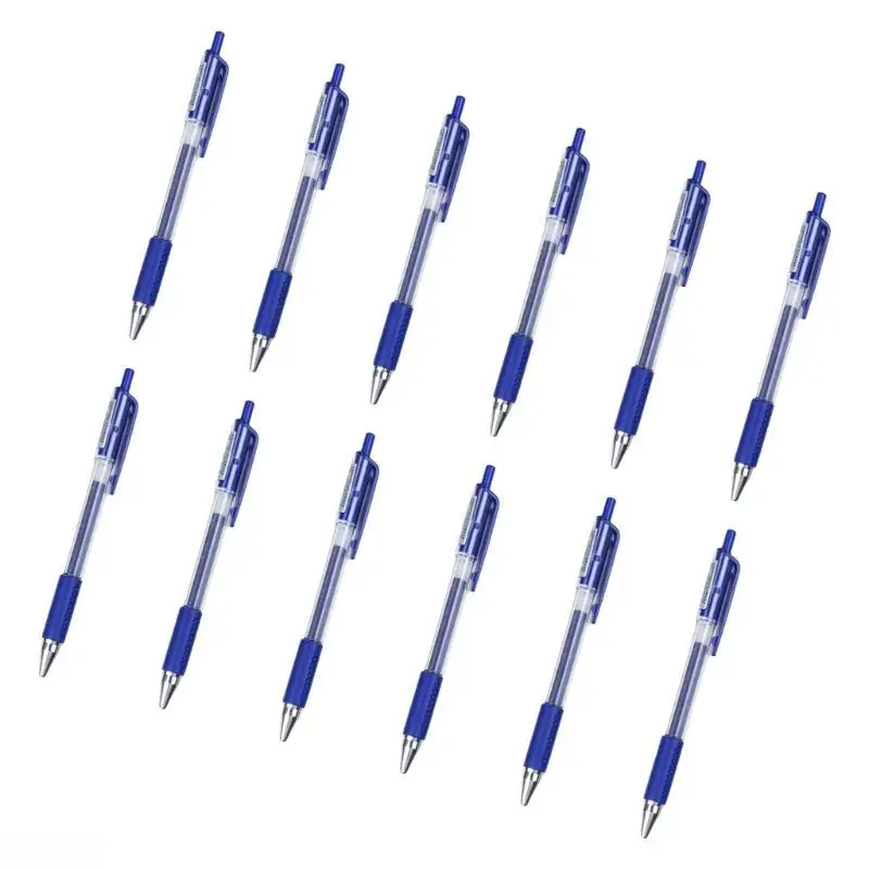 

D08B 12 Pcs Retractable Gel Pen Aesthetic Neutral Pen Black Pressing Pen Writing Pen Gift Pen Journaling Pen for Student