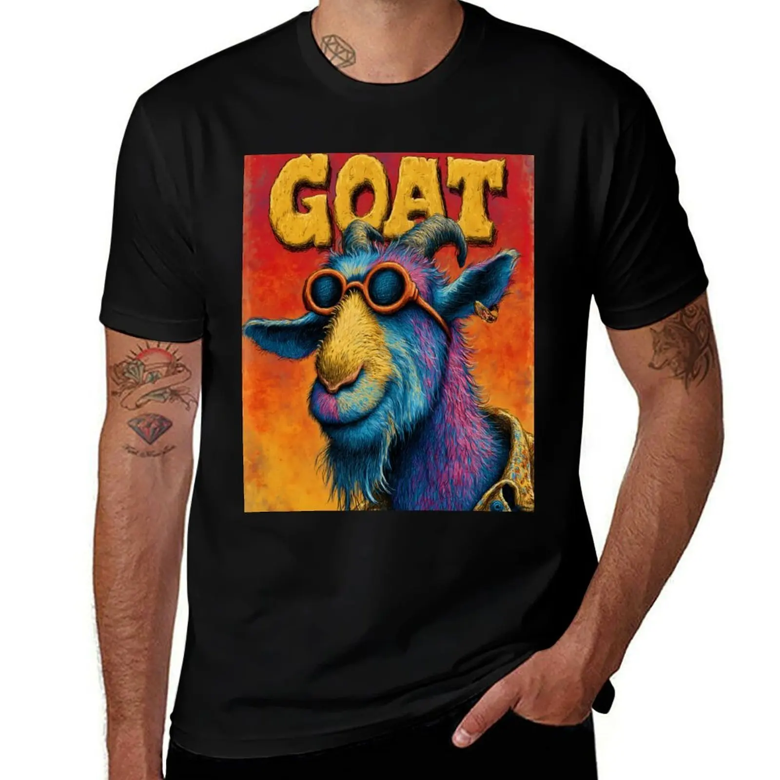 

Goat T-Shirt Blouse funny shirt cotton man clothes animal prinfor boys fruit of the loom mens t shirts