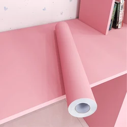 Solid Color Stickers Self-adhesive Waterproof PVC Bedroom Dormitory Wardrobe Wall Renovation Wallpaper DIY Home Decor