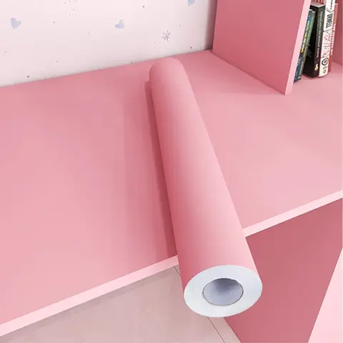 솔리드 컬러 스티커 자기 접착 방수 PVC 침실 기숙사 옷장 벽 혁신 벽지 DIY 홈 장식