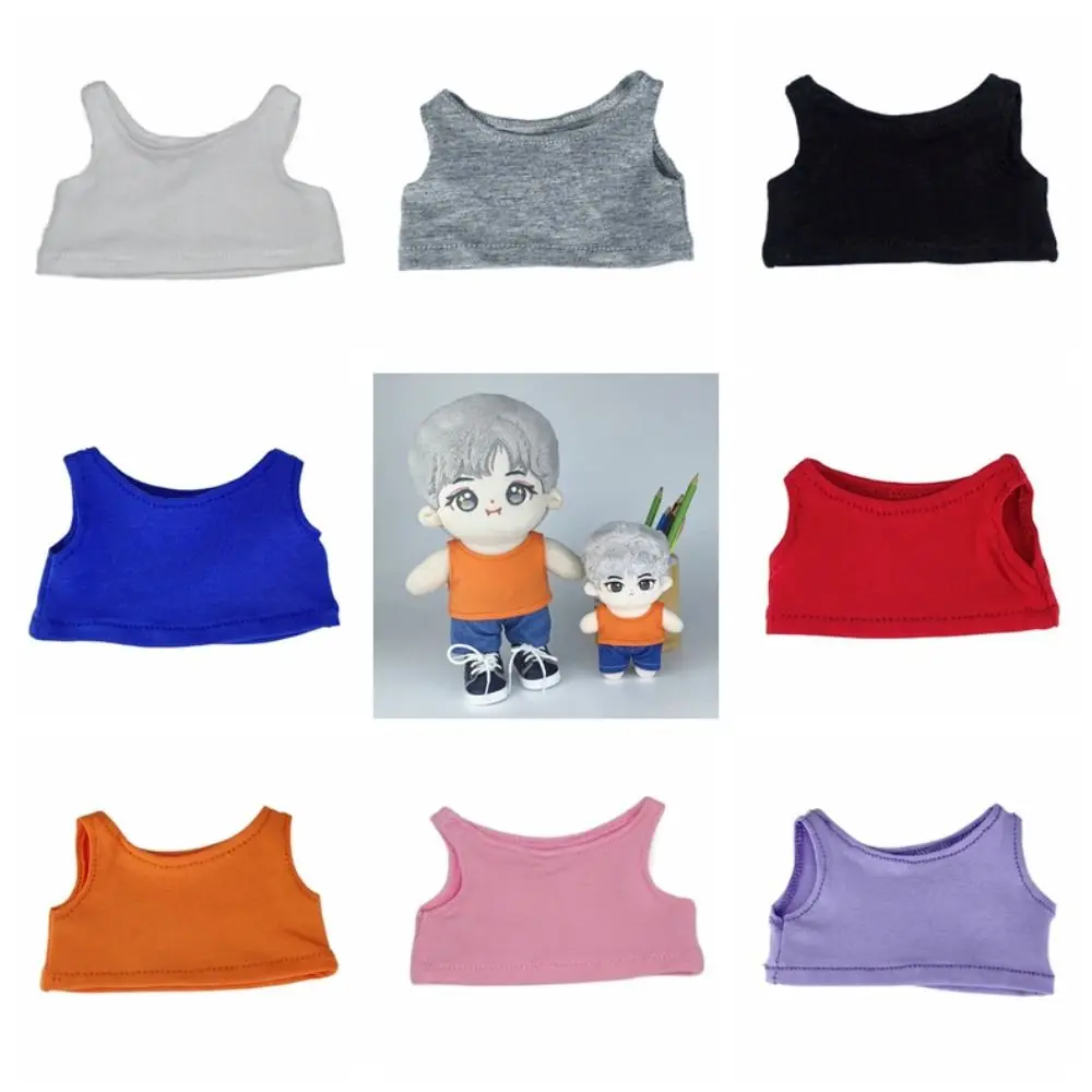 Doll Clothes for 10/15/20cm Idol Doll Outfit Accessories Tank Top Sleeveless T-shirt for Super Star Dolls Toys Collection Gift