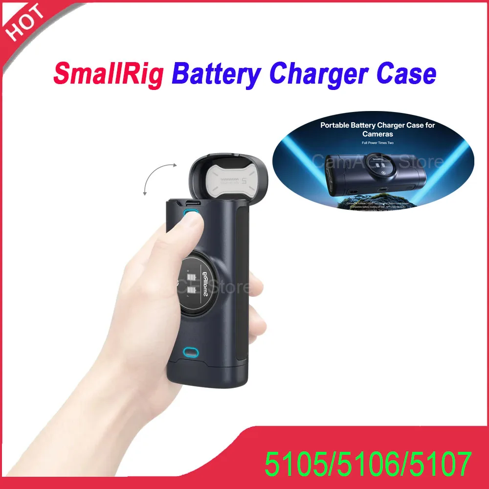 SmallRig  5105/5106/5107 Portable Battery Charger Case with HD Display PD3.0 Fast Charging for NP-FZ100 EN-EL15c LP-E6P