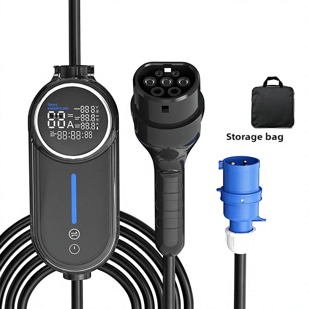 European Standard Type 2 Charging Gun 7 KW/32 Portable Onboard EV Charger CE-Certified T5-16A/T5-32A AC 220V China
