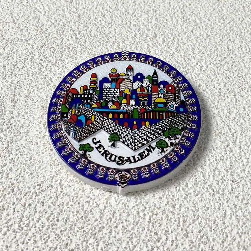 Jerusalem Tourist souvenirs Home decoration items Collection Arts and crafts gift disk, building 3D stereo refrigerator magnets