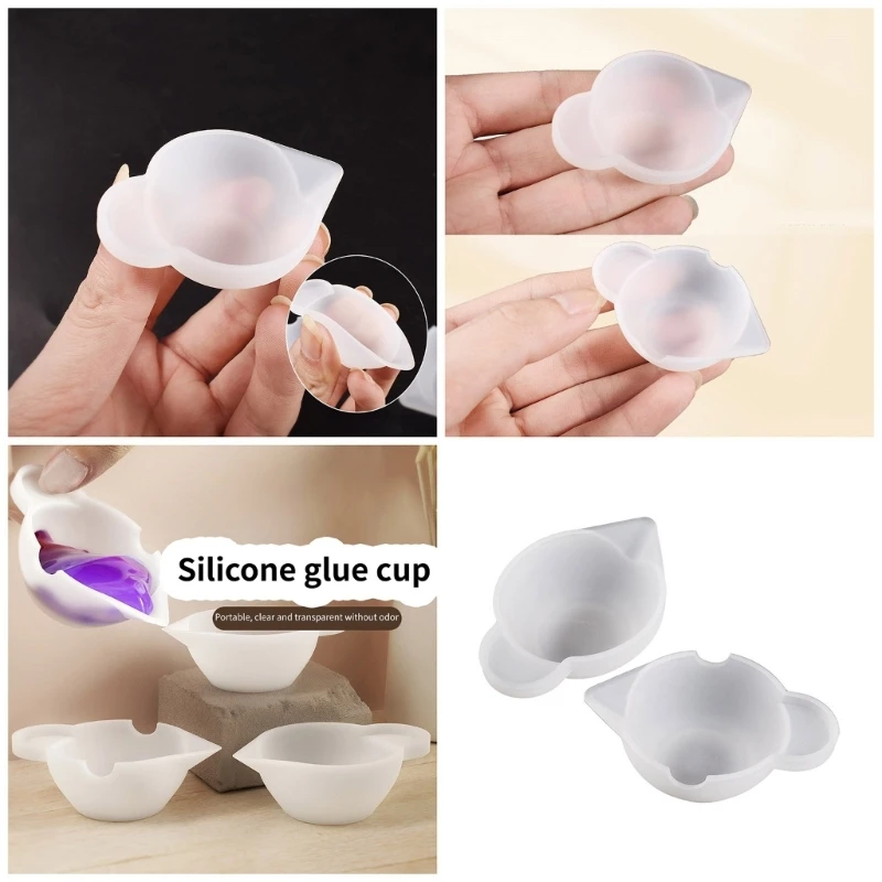 Silicone Mold Mixing Cup Dispenser DIY Epoxy Resin Jewelry Making Tool Measuring Cups Molds Handmade Color Modulation