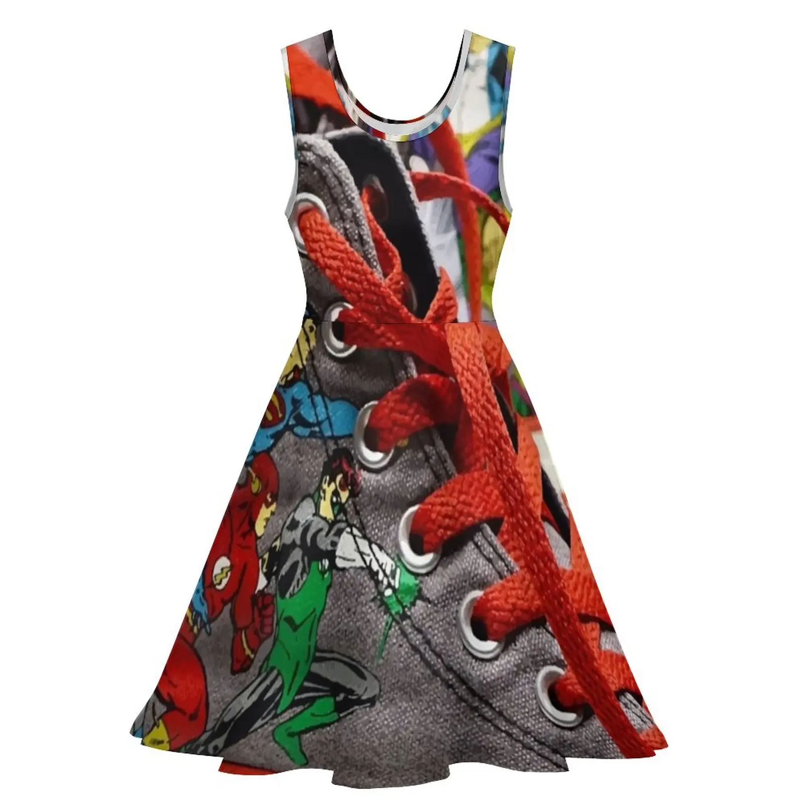 hi-cut rubber shoes with animated characters Sleeveless Dress Women