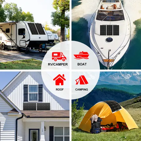 DOKIO 18V 100W/200W/400W लचीले सौर पैनल वाटरप्रूफ मोनोक्रिस्टलाइन सौर पैनल कैम्पिंग RV होम चार्ज 12V 10 best sales 12v सौर - №3