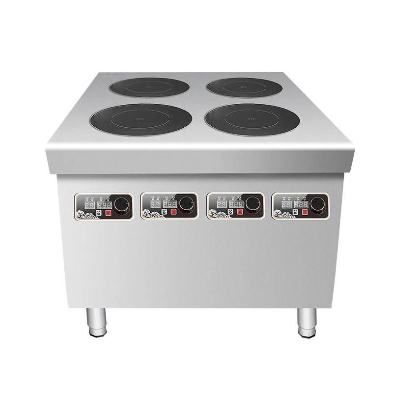 

Коммерческая индукционная плита из нержавеющей стали, четыре плиты, 5000 Вт, 220/380 В, промышленное оборудование, ручка плиты