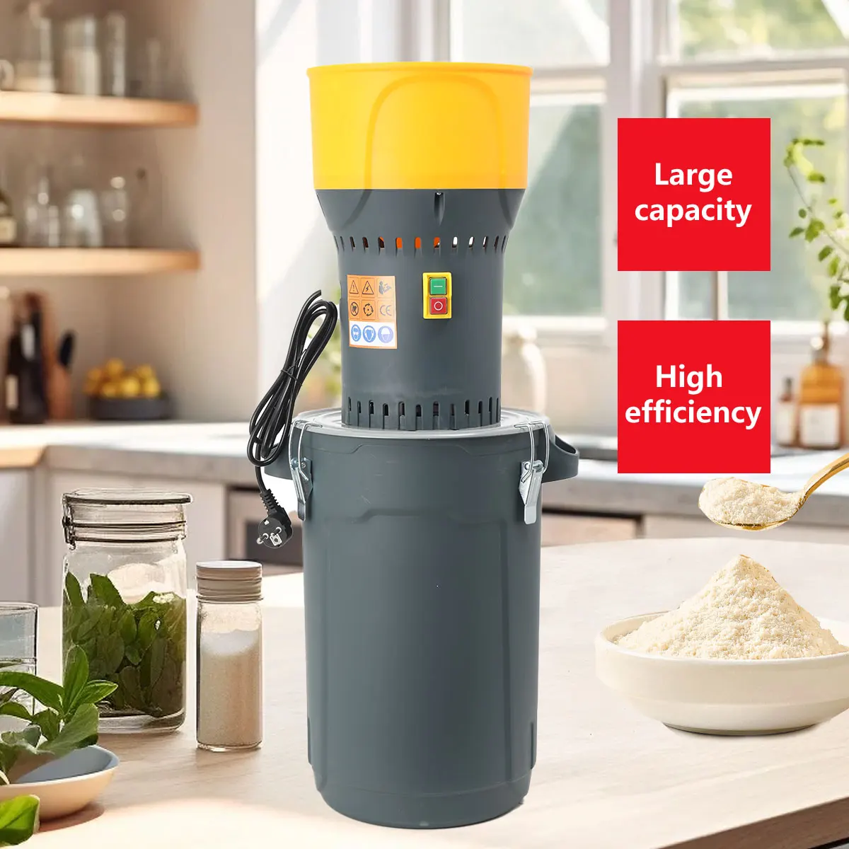 Smerigliatrice elettrica per cereali da 25 litri con 5 setacci Smerigliatrice per cereali Smerigliatrice elettrica per mais Smerigliatrice per grano