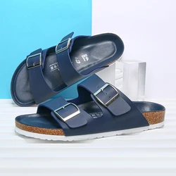 Summer men and women sandals Birken men sandals high quality men and women slippers outdoor beach cork slippers Large size 35-46