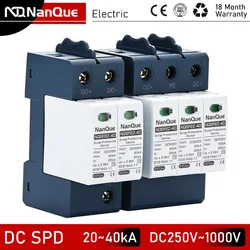 DC SPD 100V 250V 500V 800V 1000V limitatore di sovratensione protezione contro i fulmini 20KA 40KA 60KA protezione contro le sovratensioni DC New Energy