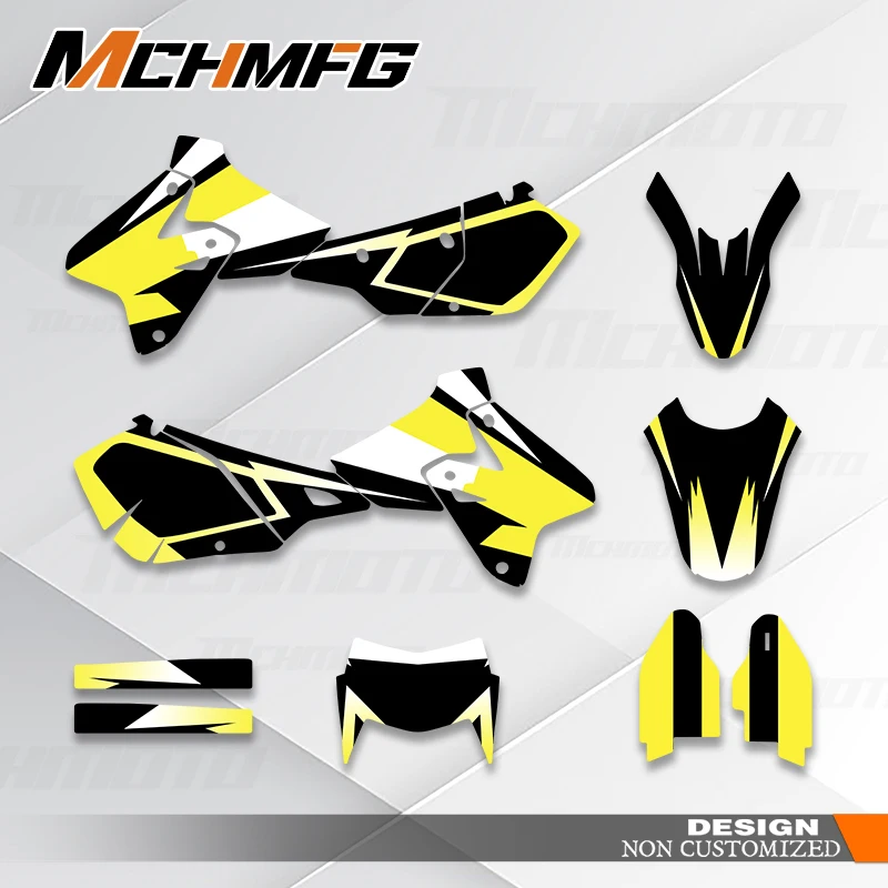 ﻿﻿﻿MCHMFG Motorcycle Custom Graphics Decal Sticker  For SUZUKI DRZ400 DRZ400S DRZ400SM DRZ400E 1999-2022 Number Name Custom 069