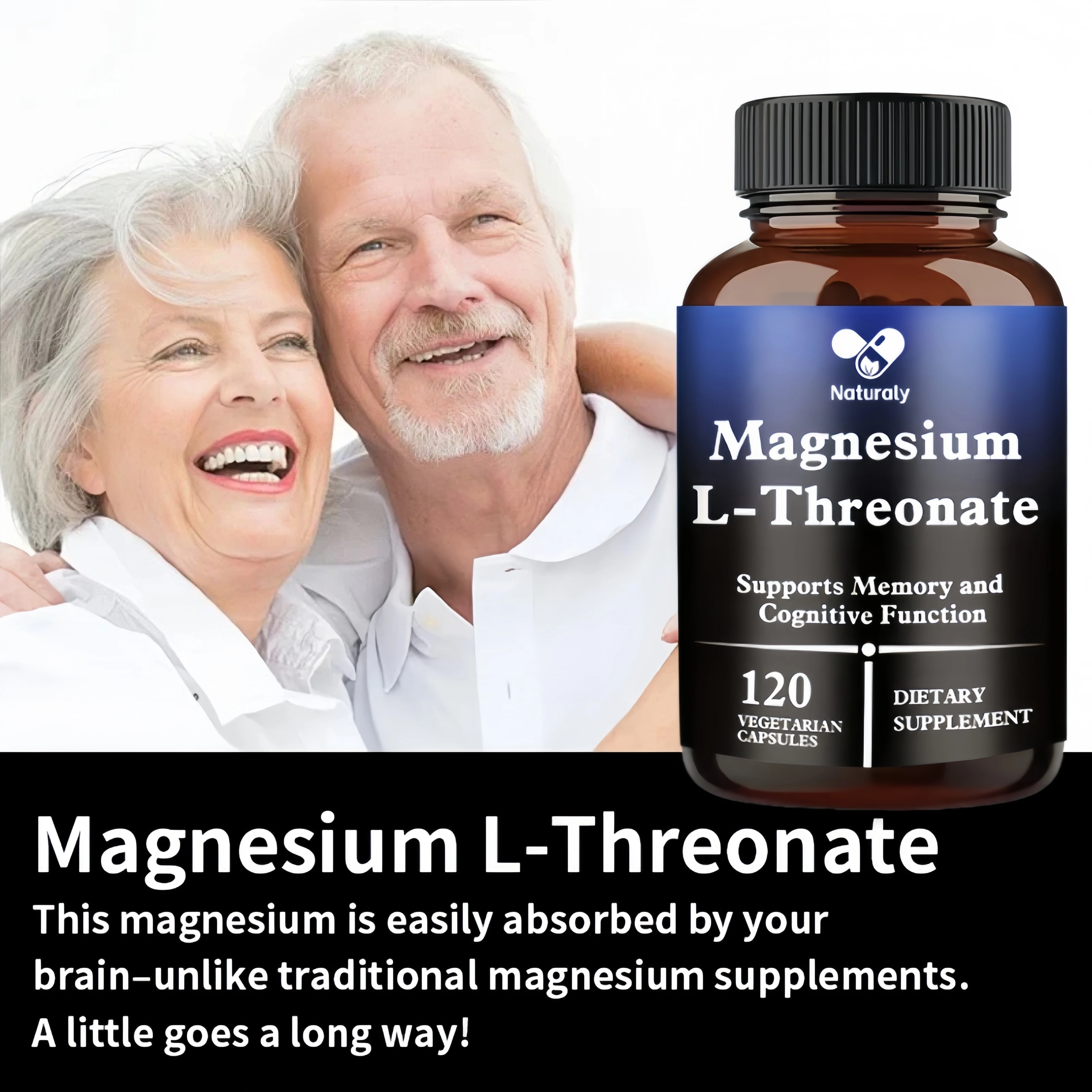 Magnesium L-Threonate Supplement – Promotes Brain Health, Improves Memory and Concentration