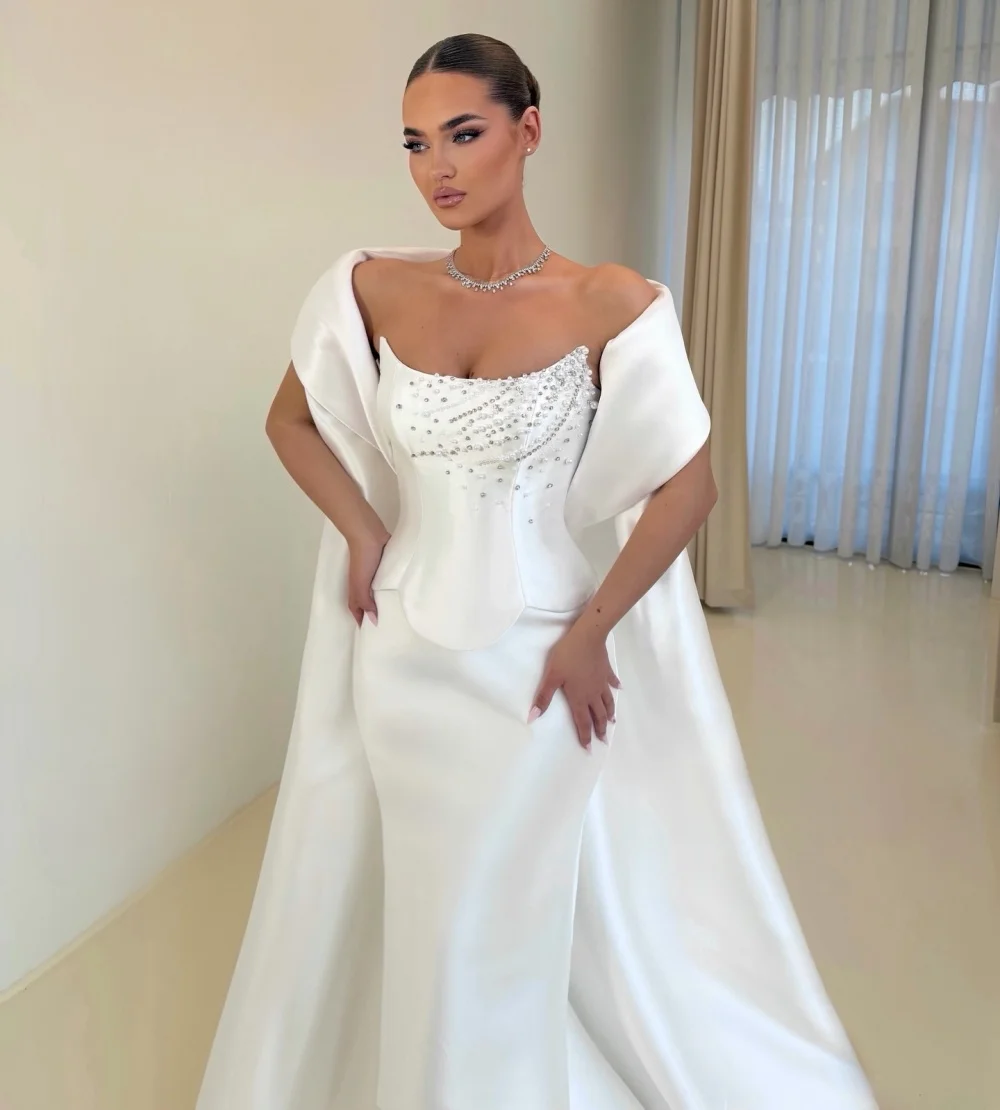 

Customized Exquisite Wedding Party Dress Glitter Sleeveless Pleat Long Dresses High Quality Straight Evening Dress Modern Style