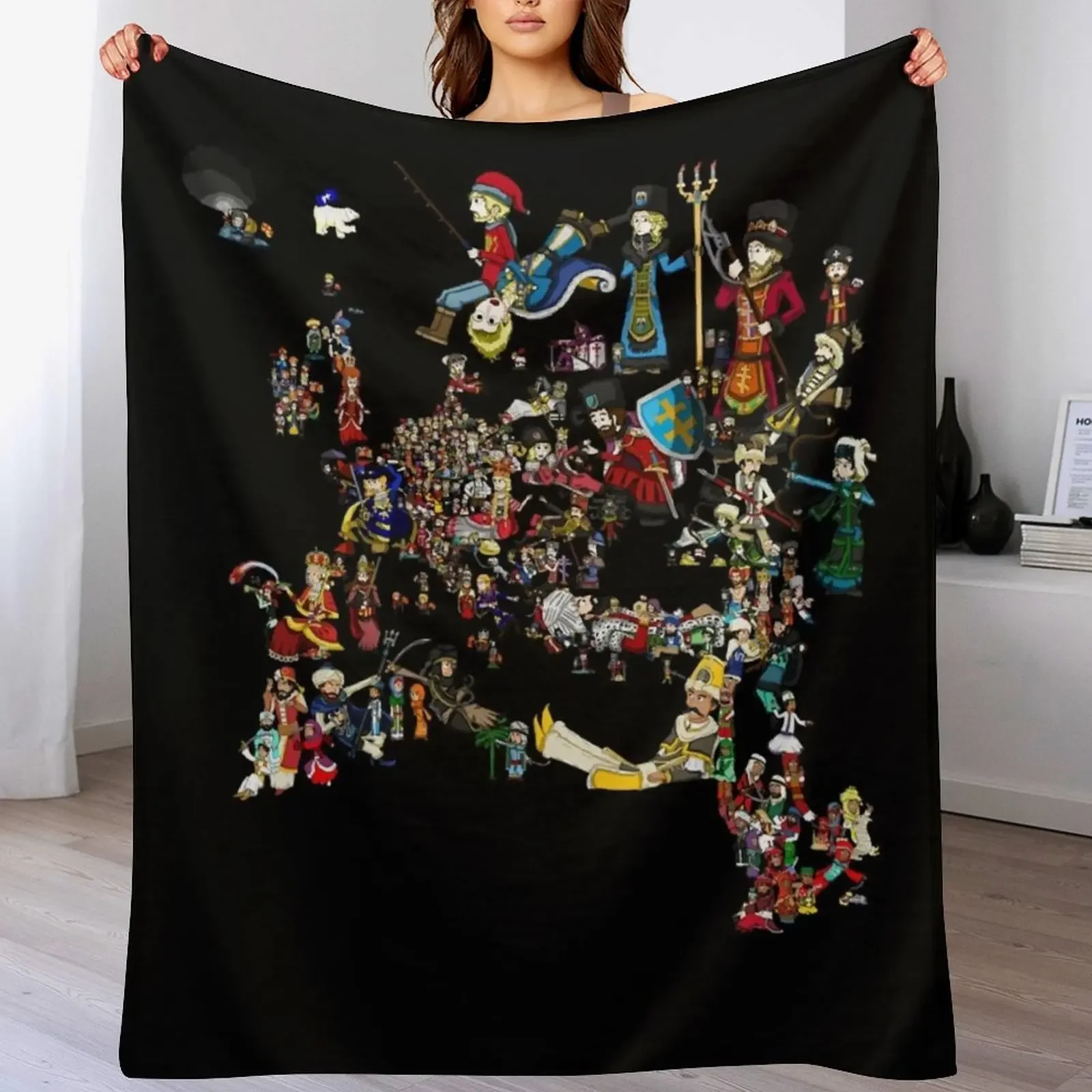 

EUROPA UNIVERSALIS - National Personifications Map - 1444 Classic T-Shirt.png Throw Blanket Sofa Blankets