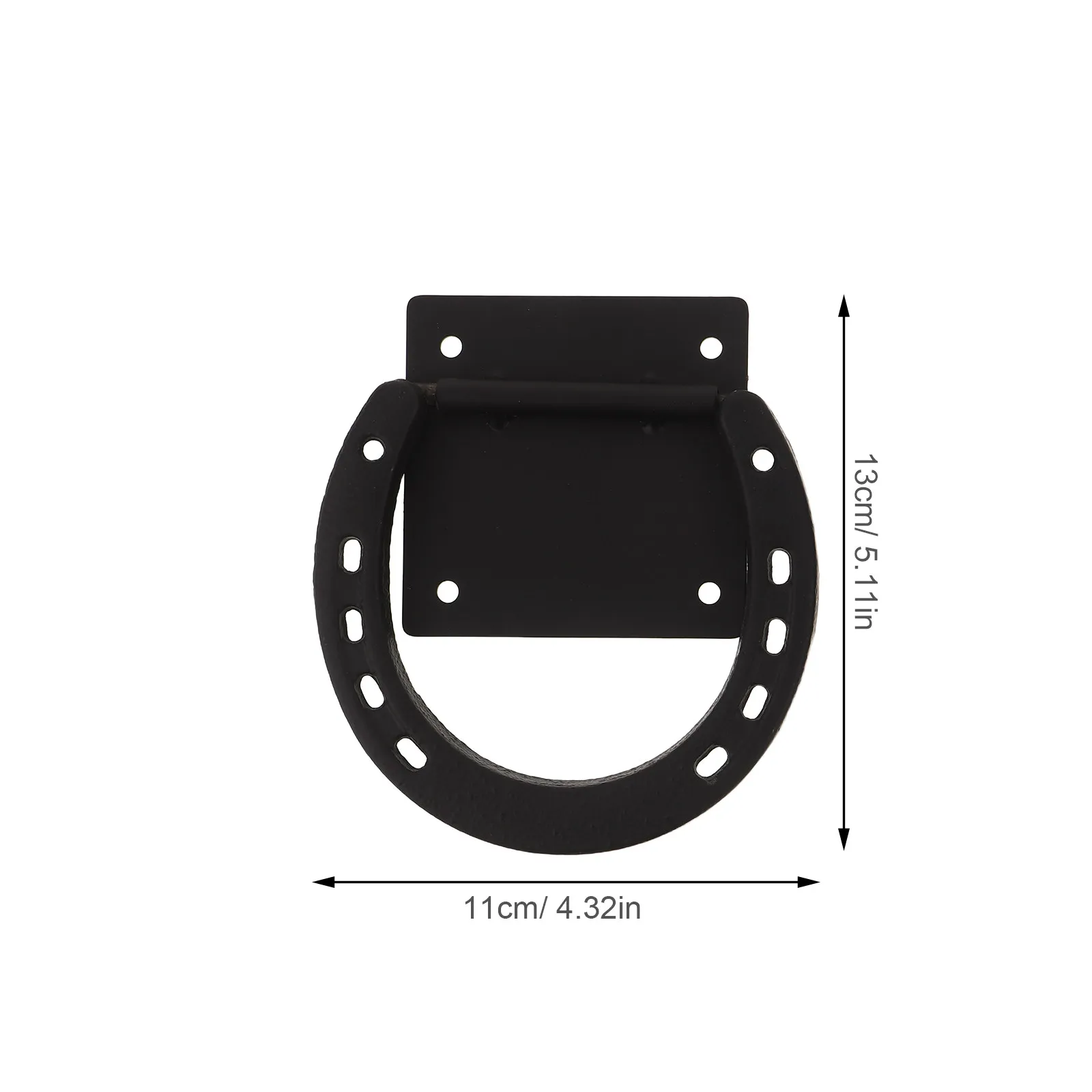 2Pcs Horse Tie Ring Iron Heavy Duty Rust Resistant Wall Mount Stable Accessories Down Equipment for Barn Equestrian