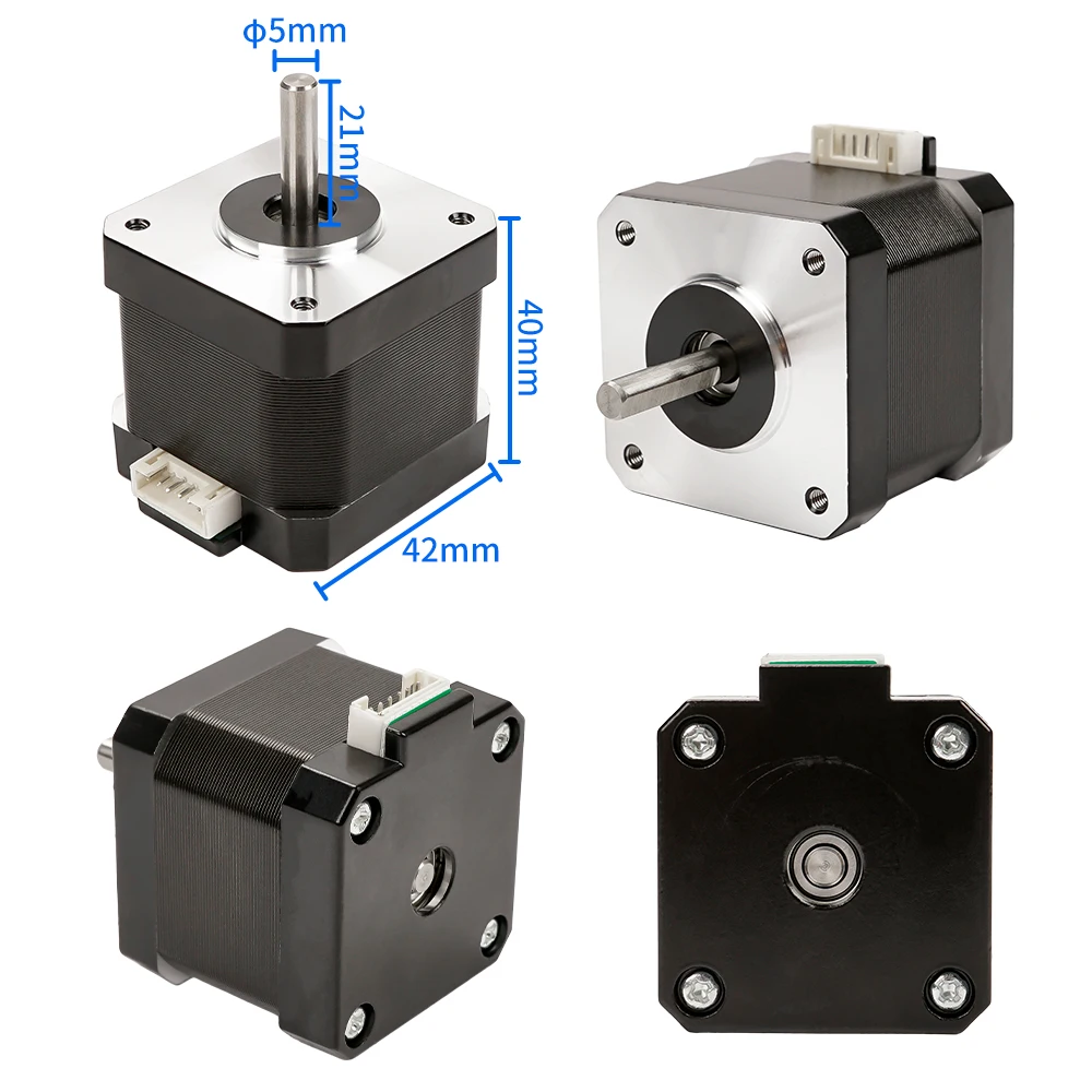 1/3Pcs 42 Stepper Motor 40mm 42HS40 1.5A 0.4N.m Nema 17 42BYGH 4 Lead for 3D Printer XYZ CNC Router Laser Engraver Motor