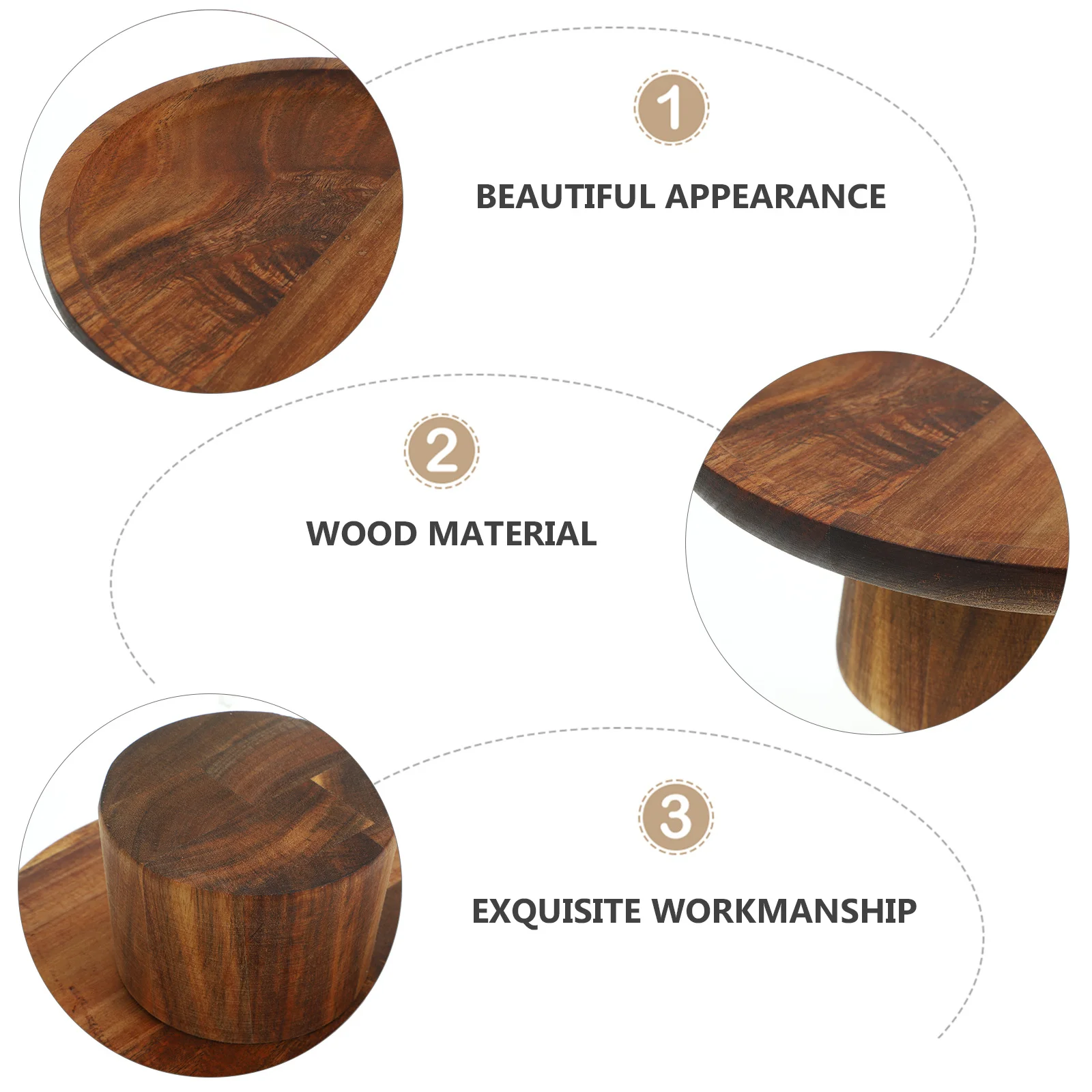 

Wooden Cake Stand Rustic Fruit Tray Dessert Display Snacks Storage Tray For Party Wedding Bakery Home Decor Use