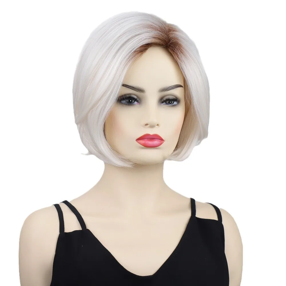 

Женский модный короткий прямой синтетический парик