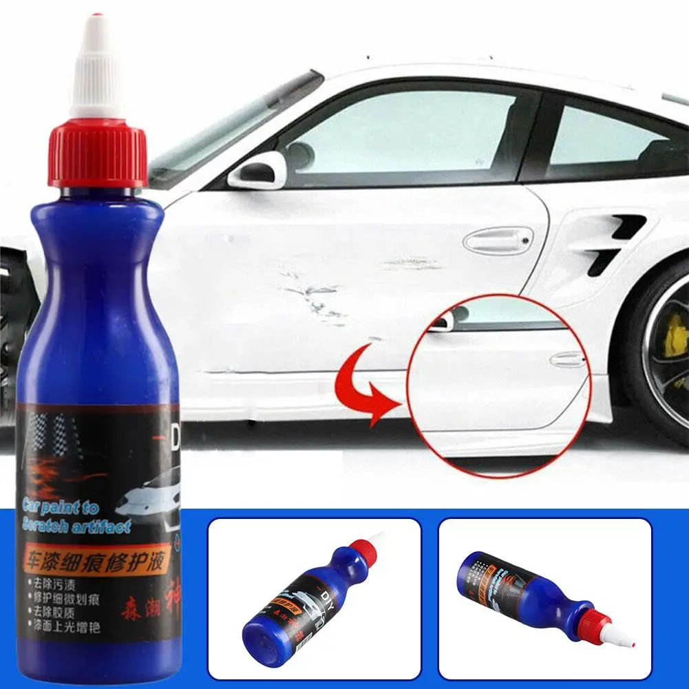 Scratch Repair Agent Viscous Scar Remove Quick Penetration Car Wax Car Polish Remover Maintenance Scratch Detailing 100ml & B8J7