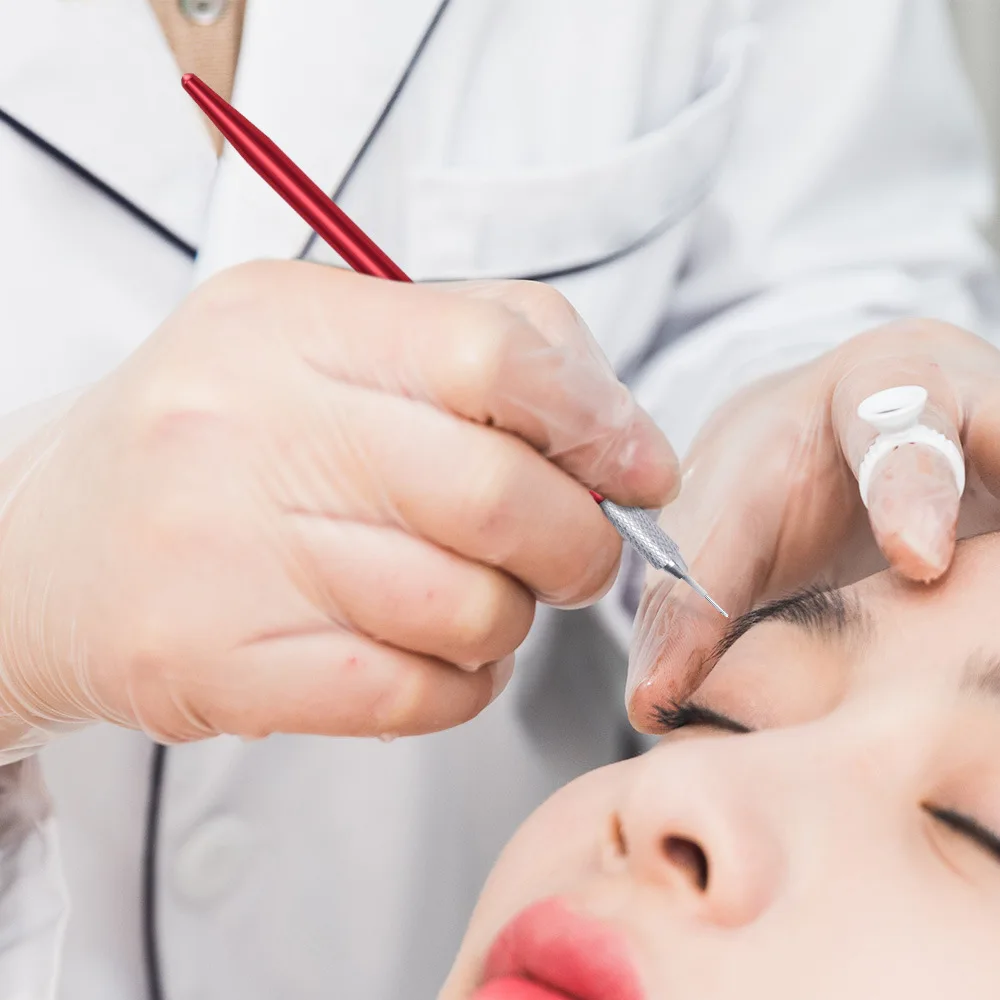 Profesjonalna metalowa instrukcja permanentny sprzęt do makijażu mikroblading długopis makijaż brwi tatuaż Microblading ołówek pisak do tatuażu