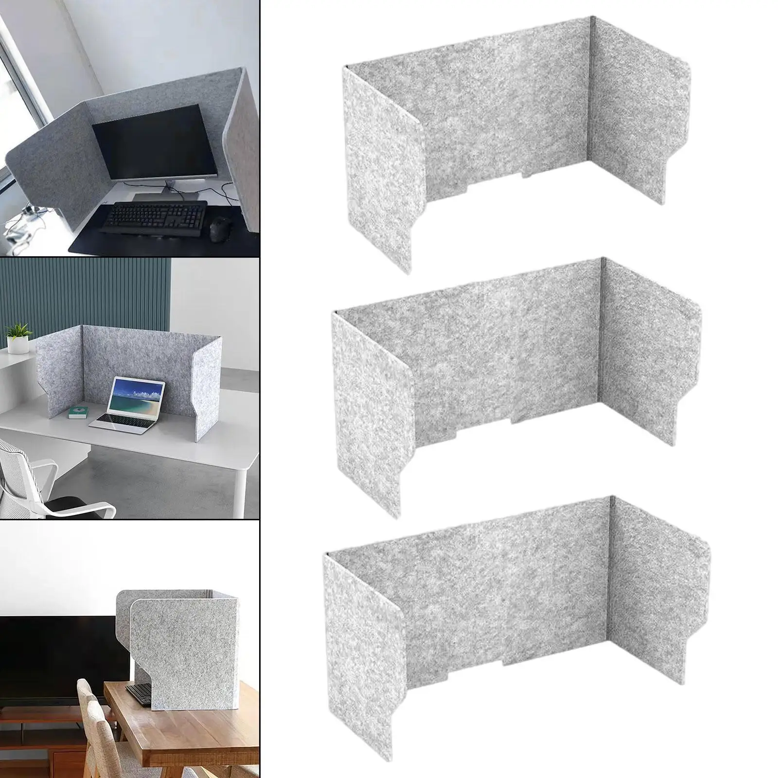 Desk Partition Protection Easy Install, Soundproof Freestanding, Desk Divider Desk Privacy Panel for Office Remote Learning