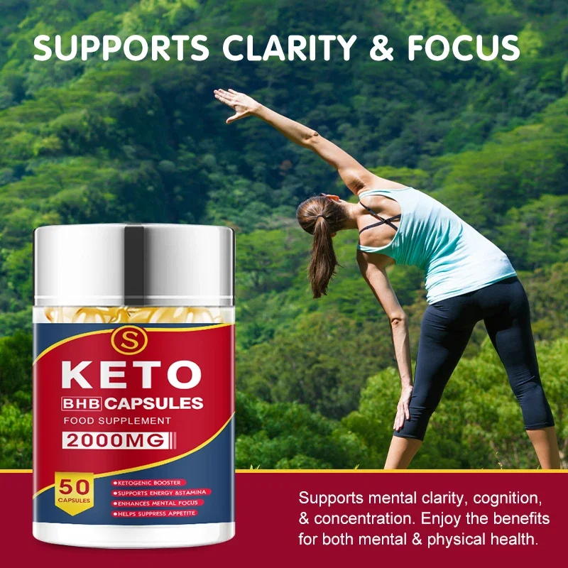 Keto BHB Fat Burning Supplement 2000 mg, Boosts Metabolism, Food Suppressant, Fat Burning, Boosts Immunity