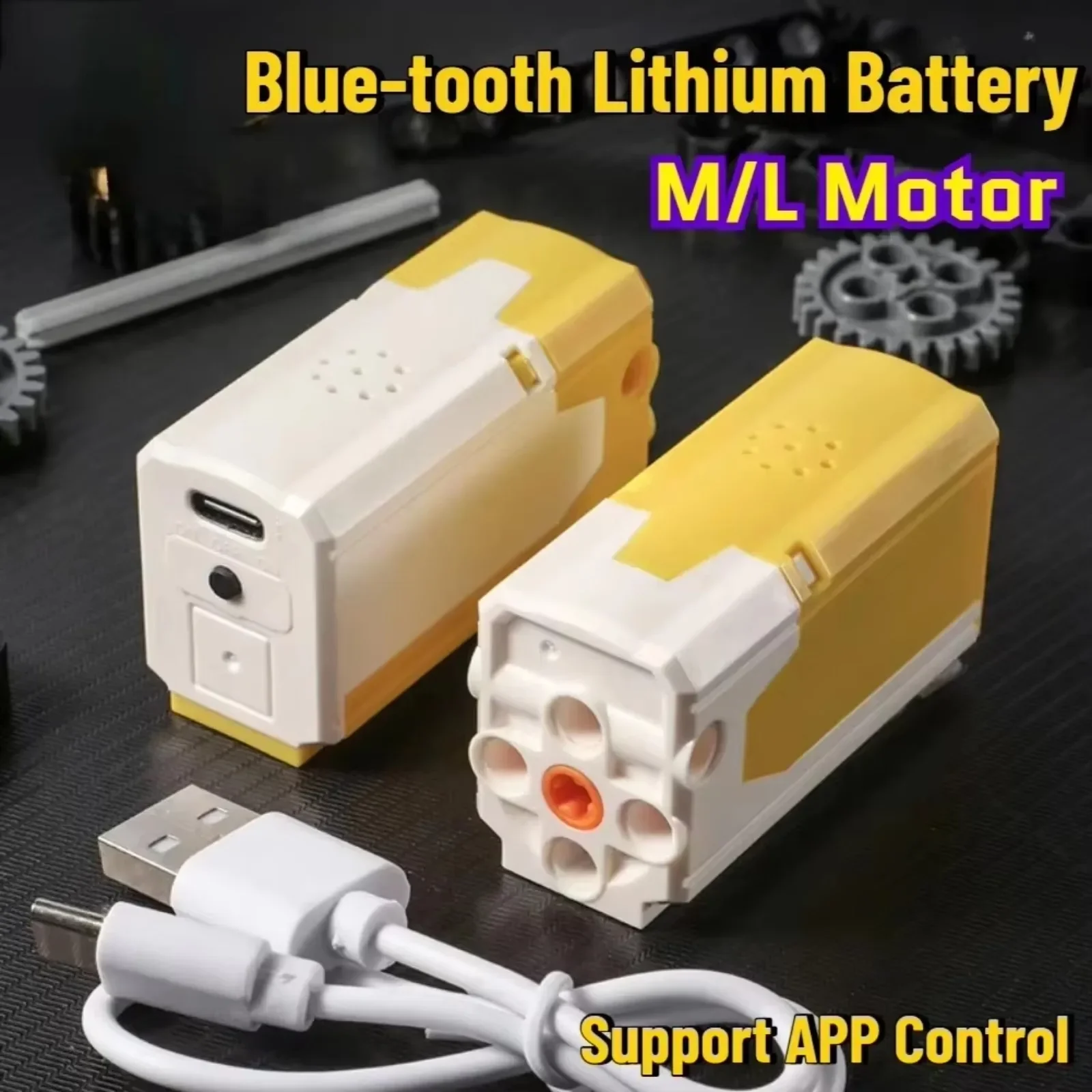 M/L Motor APP Control Rechargeable Lithium Battery Building Blocks Power Set Compatible with Legoeds 8883 Motor 9686 Parts