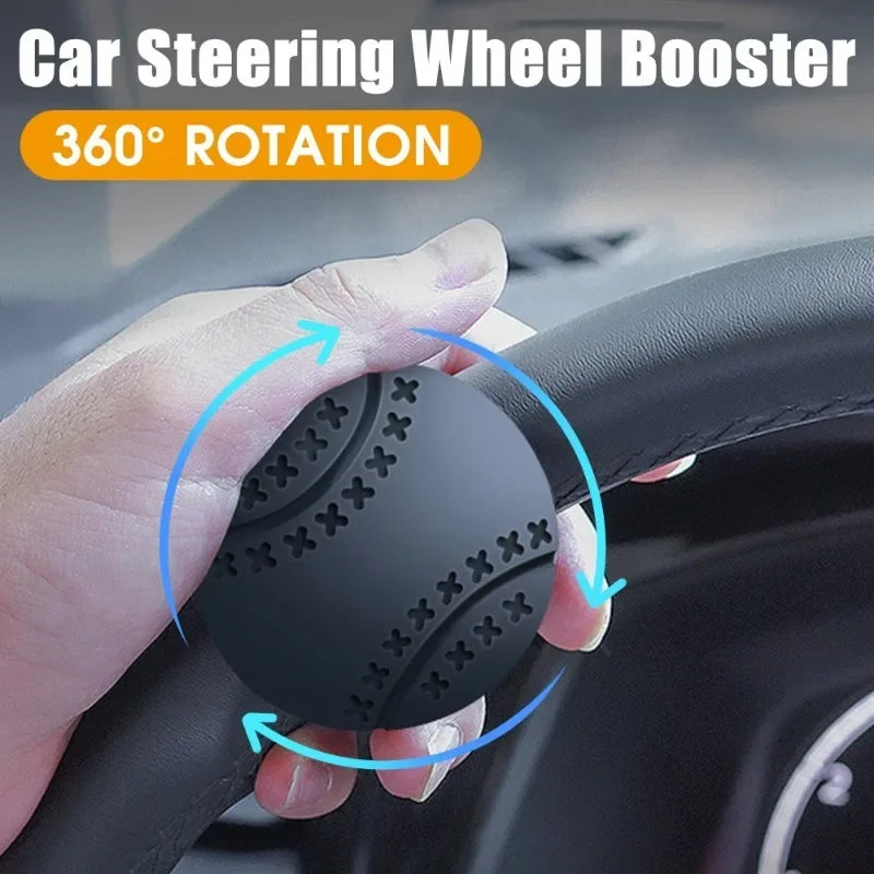 Car Steering Booster 360 Degree Rotation Metal Bearing Power Handle Ball Shaped Helper Car Turning Steering Wheel Booster Knob