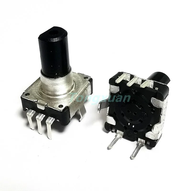 1PC 360 Degree Rotary Encoder EC12 RE12 Audio Encoder Coding 5Pin 30 Position With Push Button Switch Handle Length 13.5MM