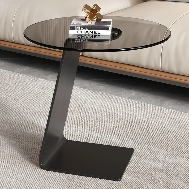 Tempered glass coffee table living room sofa Italian side table