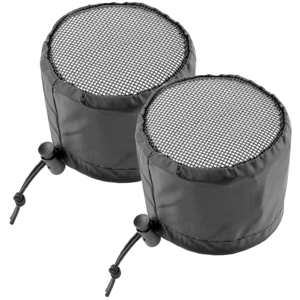 

2Pcs Grow Tents Vent Cover Polyester Duct Filter Reliable Insect Proof Adjustable Elastic Band for Healthy Plant Growth