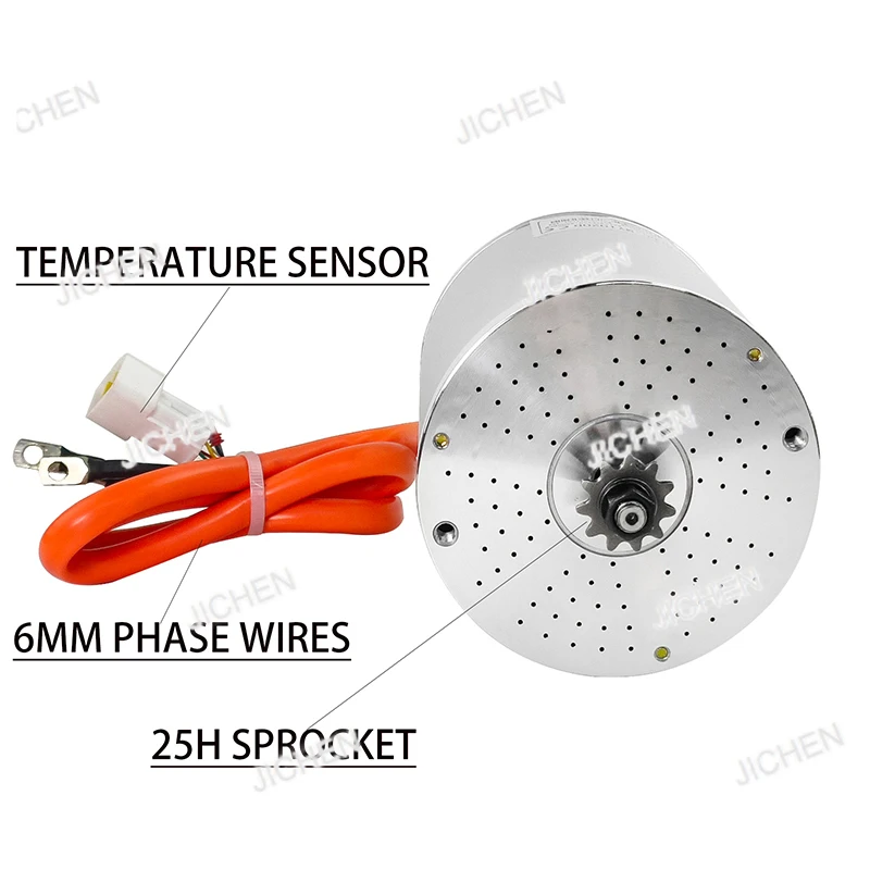 ZQJC Y1020 Kunray 48 В 2000 Вт 72 В 3000 Вт бесщеточный двигатель с датчиком температуры для одноколесного электрического мотоцикла