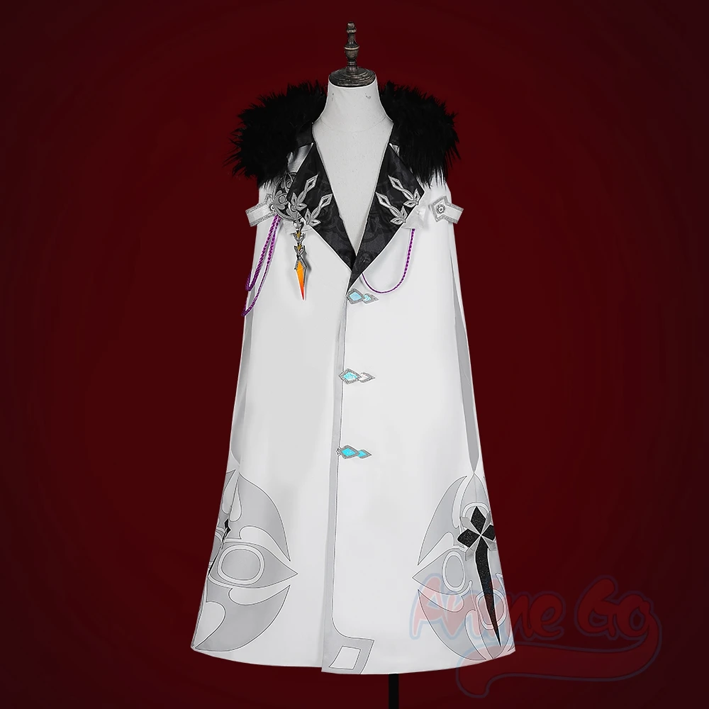Genshin Impact Fatui Cosplay Kostuum Doctor Harlecchino Capitano Tartaglia Marionet Pulcinella Colombina Volwassen Mantel C07575