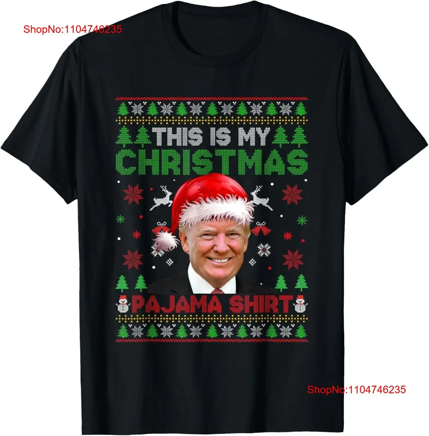 Este es mi pijama navideño, gorro de Papá Noel, camiseta navideña, dulce, vintage, lavado, versátil, ropa de calle suave, gráfico de moda ligeramente