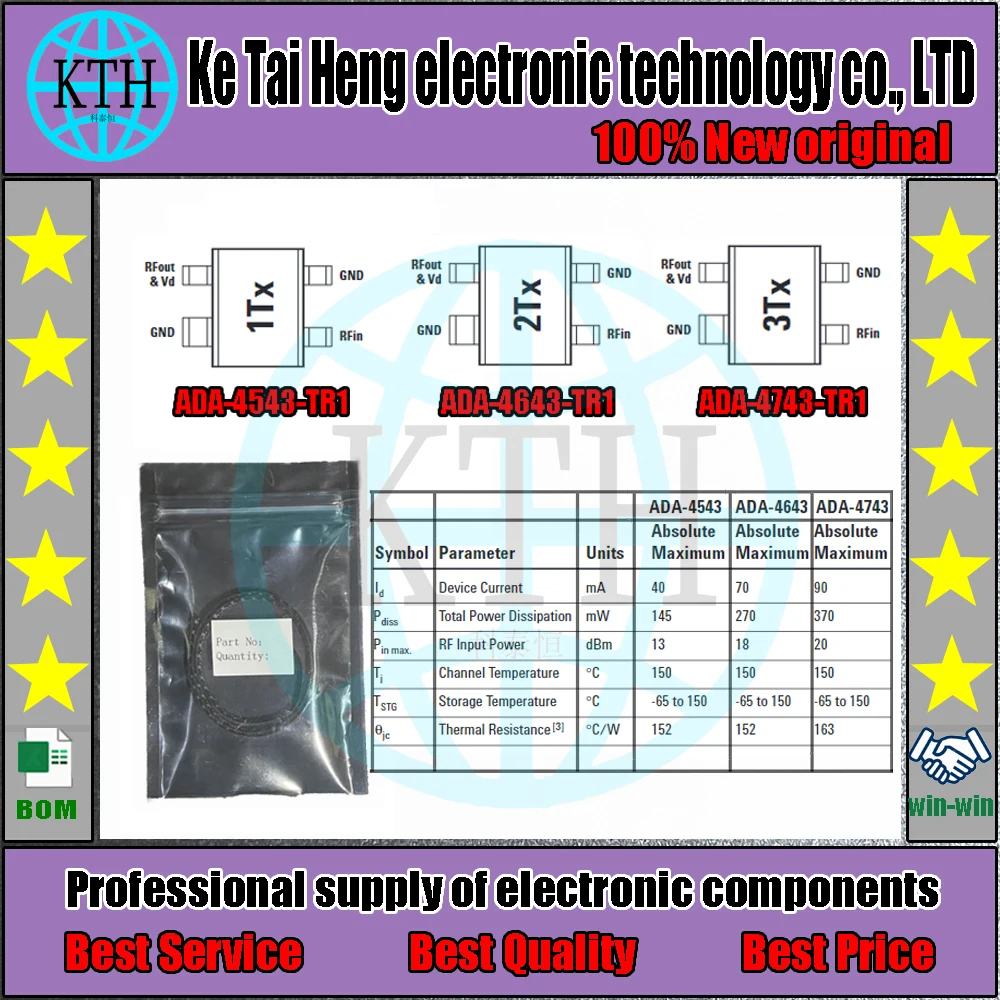 10 teile/los ADA-4543 ADA-4643 ADA-4743 SOT-343 ADA-4543-TR1 ADA-4643-TR1 ADA-4743-TR1 neue