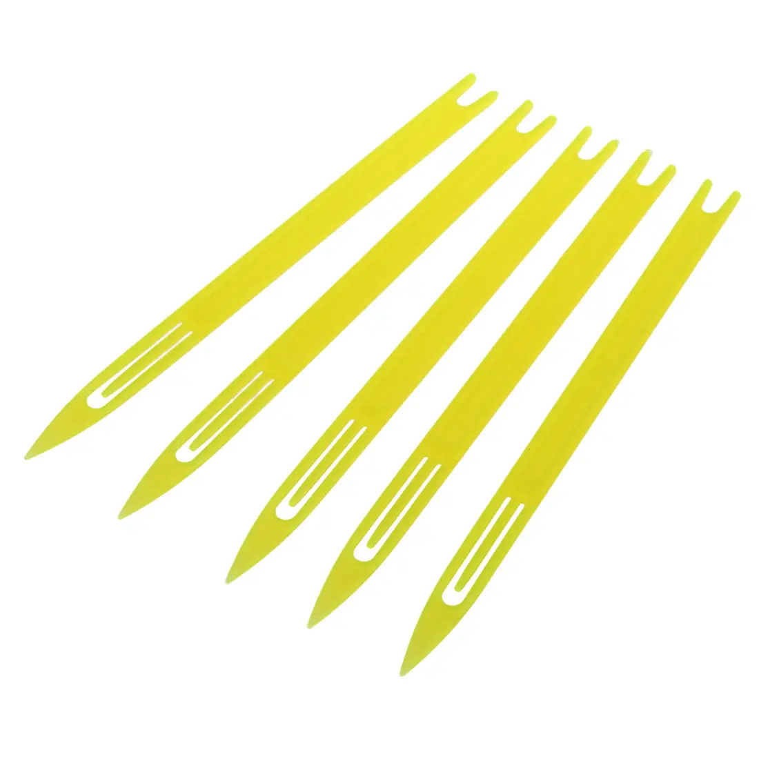 5 Pcs 2# Yellow Plastic Fishing Net Repair Netting Needle Shuttles