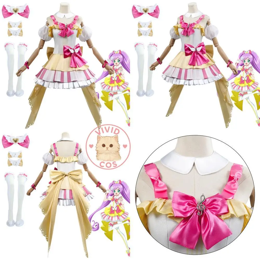 

Popular Anime Cosplay Costume Cute Lolita Dress for Ladies IManaka Laala Role Play Wig Perfect Halloween Party Comic Con Outfit